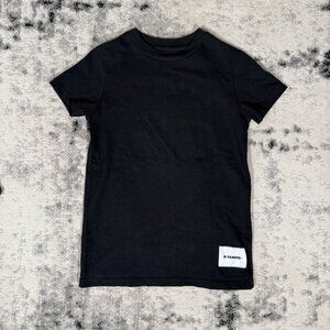 Jil Sander + Basic Black Cotton T-Shirt